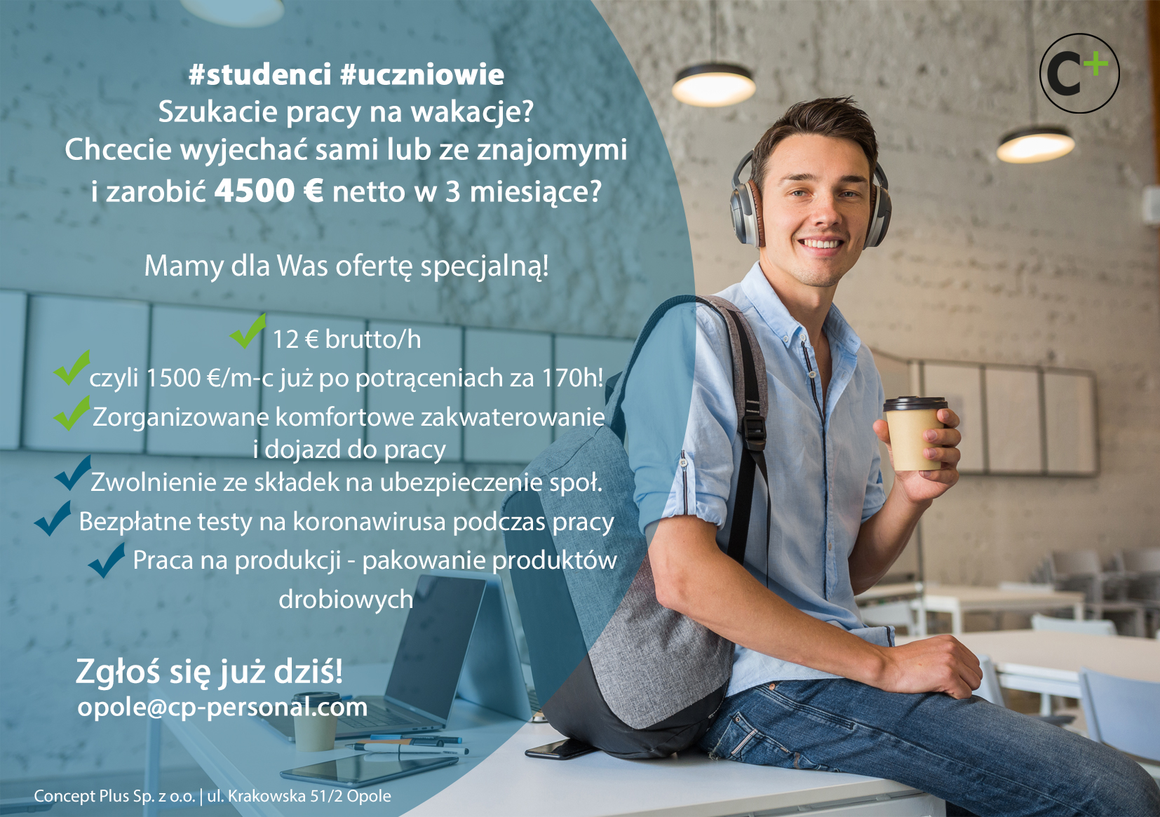 praca Praca dla studentów/uczniów na wakacje w Niemczech 4500 netto w 3 miesiące